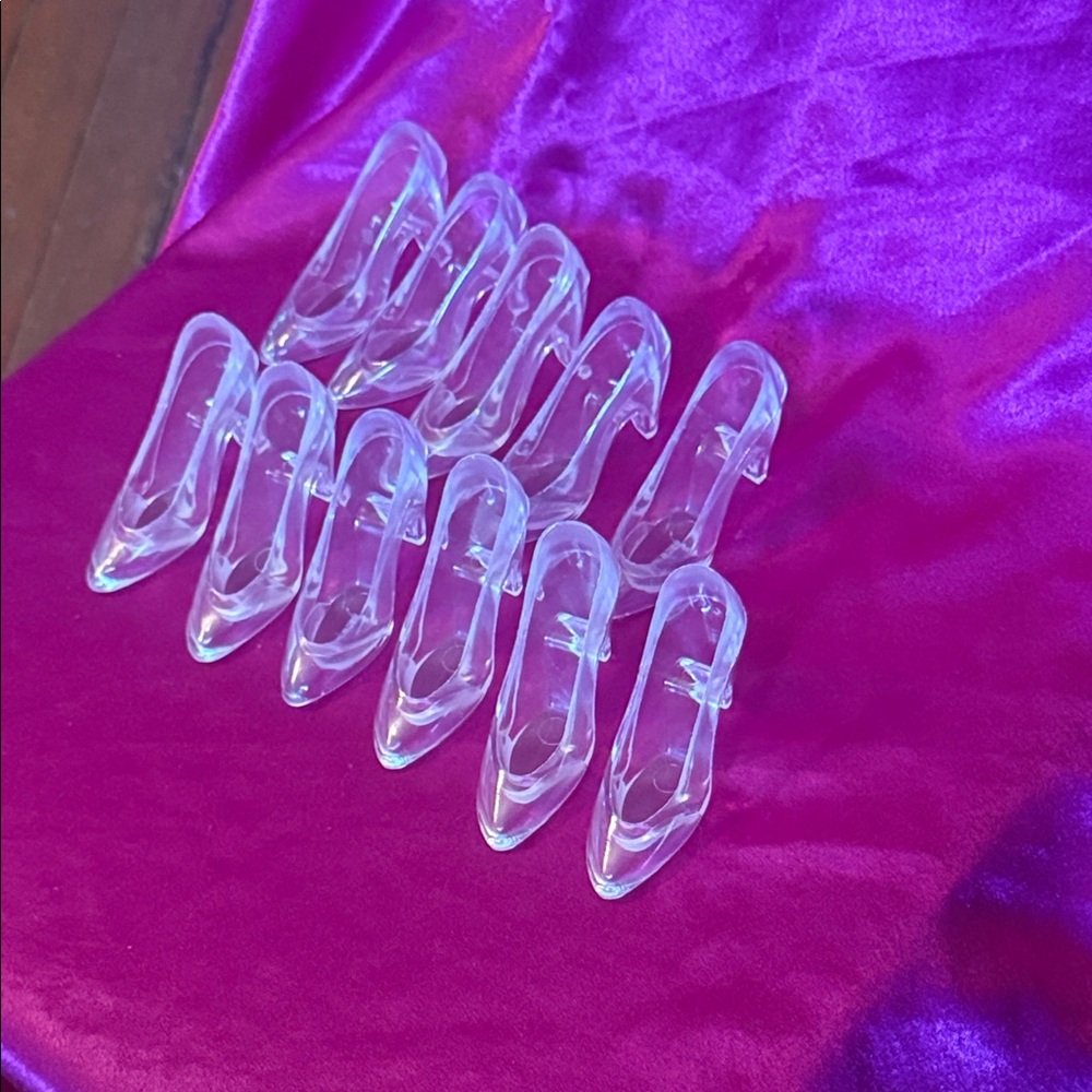 Clear Plastic Shoe . Decorative. Art project? Ladies dinner party? Diva dinner?